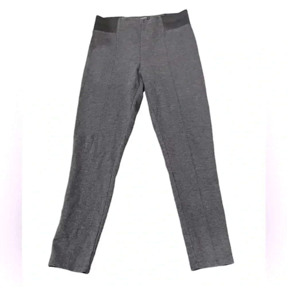 Halogen Pintuck Charcoal Gray Pull On Legging Pants Womens Medium